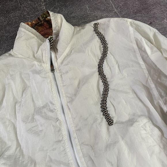 Women's Vintage 90's Chili Pepper Suede Fall Lef Reversible Track Jacket Sz S - Picture 5 of 6